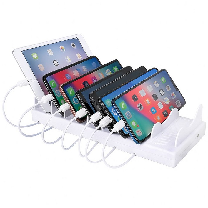 팝폰 7포트 확장가능 테이블오더 타워형 업소용 초고속 멀티충전기 TC71