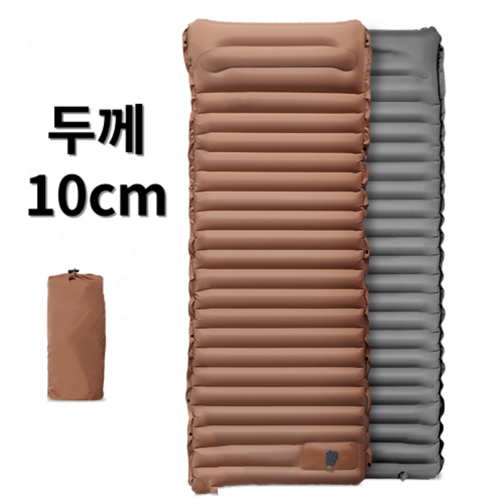 퓨어몰링 초경량 캠핑 백패킹 에어매트 피크닉 차박 매트, 연브라운그레이 퓨어몰링 초경량 캠핑 백패킹 에어매트 피크닉 차박 매트, 연브라운그레이