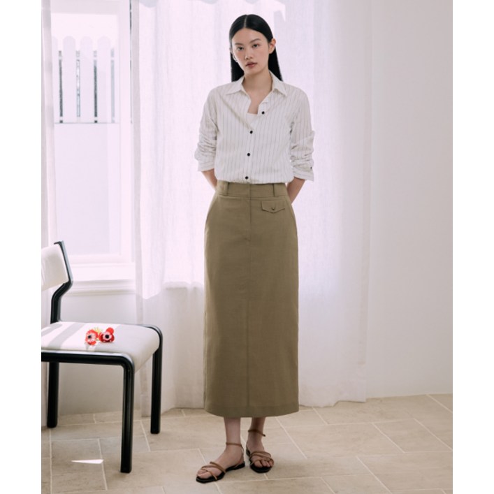 매장정품 더엣지 THEATG 슬림롱 H라인 스커트 2054461481 126724