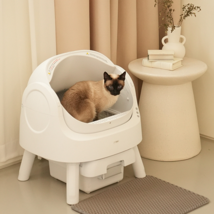 보니렌 펫피봇 고양이 자동 화장실 AS11, 1개, 화이트