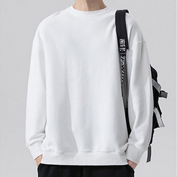 엠씨티 프리미엄 오버핏 DY 3단쭈리 무지 맨투맨