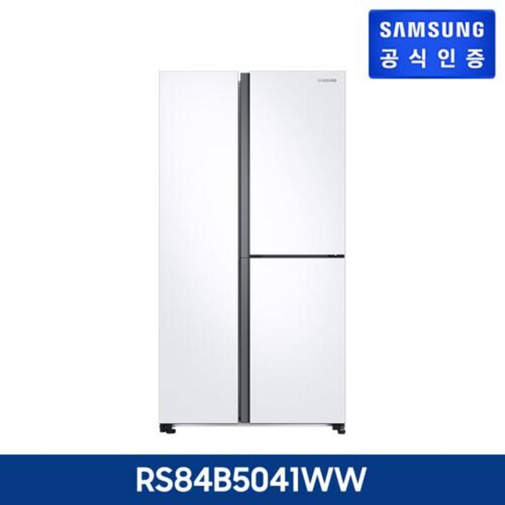 [846L] 삼성 냉장고 3도어 푸드쇼케이스 메탈화이트 [RS84B5041WW]