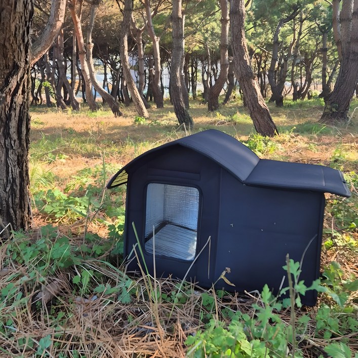 코지톡 길고양이 야외집 길냥이 급식소 실외 숨숨집 하우스, 1개, 블랙