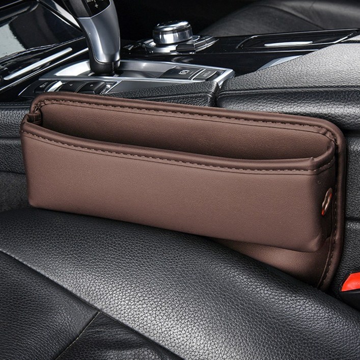 하스몰 차량용 가죽 시트 틈새 수납 사이드 포켓 정리함