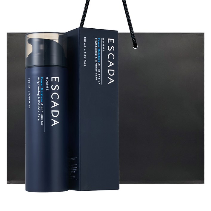에스까다 옴므 파워 모이스춰 올인원 Ex 150ml 쇼핑백증정 남성 미백주름스킨로션에센스 올인원 화장품 대용량, 150ml, 2개