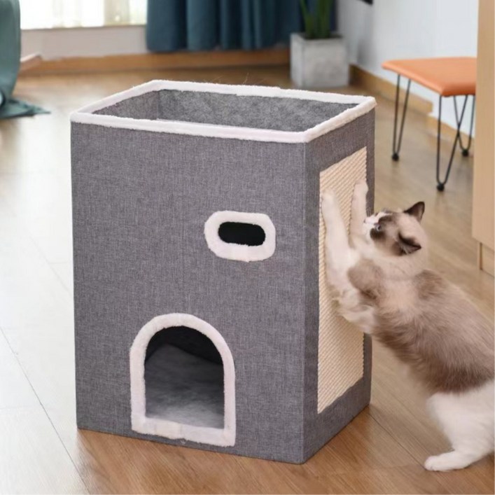 펫로지 고양이 집 3단 숨숨집 대형 스크래쳐, 1개, New 고양이집 대형 펫로지 고양이 집 3단 숨숨집 대형 스크래쳐, 1개, New 고양이집 대형