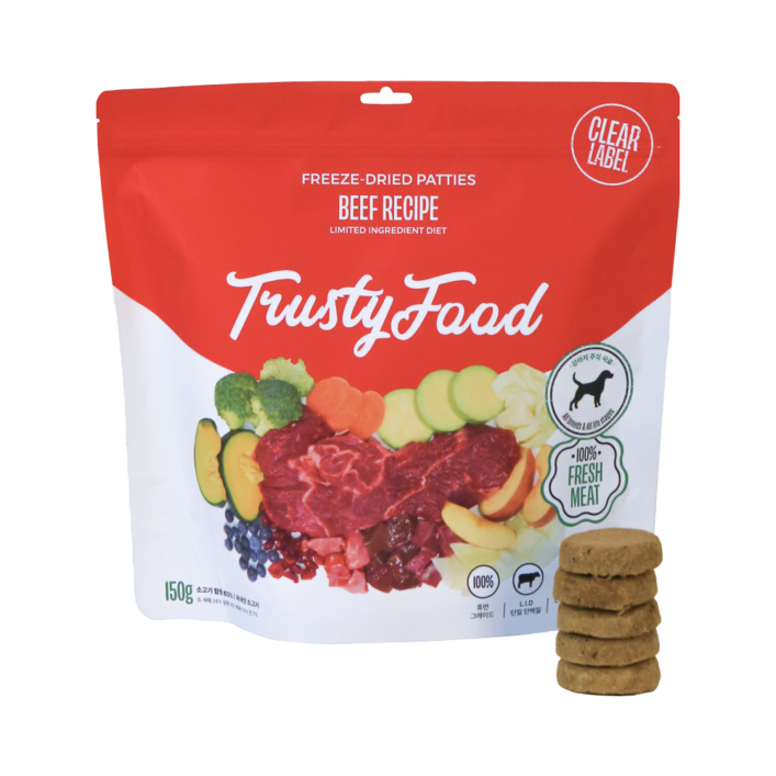 쿠팡특가 트러스티푸드 기호성좋은 강아지 저알러지 동결건조 사료, 150g, 1개, 소고기 비프