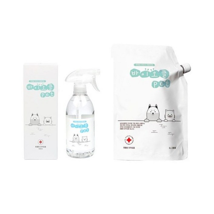 바이오클펫 반려동물 탈취제 500ml/2L 강아지 고양이 냄새제거 무색 무취 무방부제