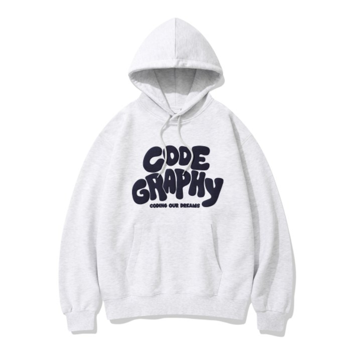 코드그라피 CODEGRAPHY JELLY 로고 후드티라이트그레이 코드그라피 CODEGRAPHY JELLY 로고 후드티라이트그레이