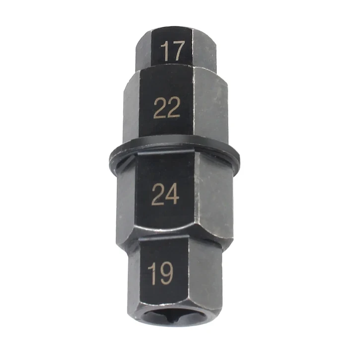 전문 4In1 내구성 38 인치 녹슬지 않는 다목적 다기능 오토바이 육각 축 도구 17 19 22 24mm