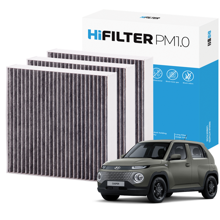 21 하이필터 PM0.3 활성탄 자동차 에어컨필터 현대 캐스퍼
