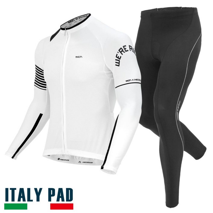 MCN 라이더 자전거 사이클 라이딩 복장 긴팔 의류 상하의 세트 패드 포함 기능성 져지