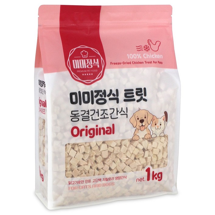 미미정식 동결건조 오리지널 트릿 반려간식, 1kg, 1개