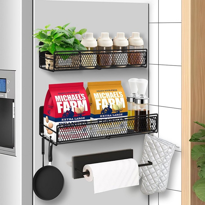 ZOZOFO 다용도 냉장고 세탁기 자석 수납선반