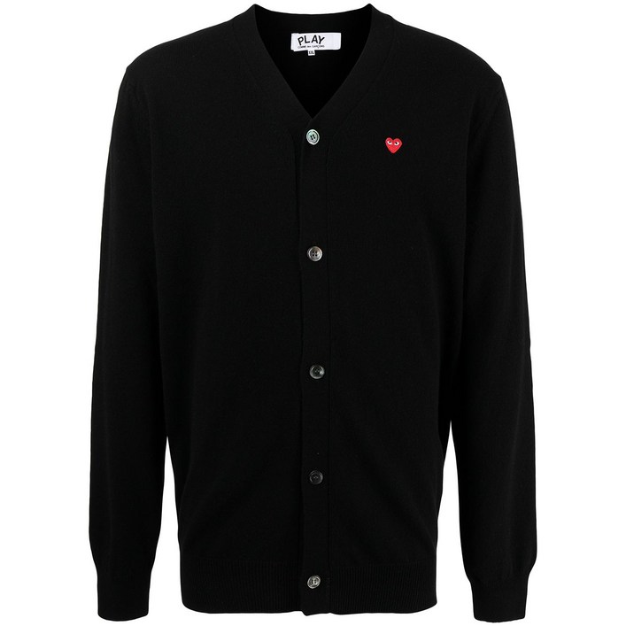 꼼데가르송 로고 패치 가디건