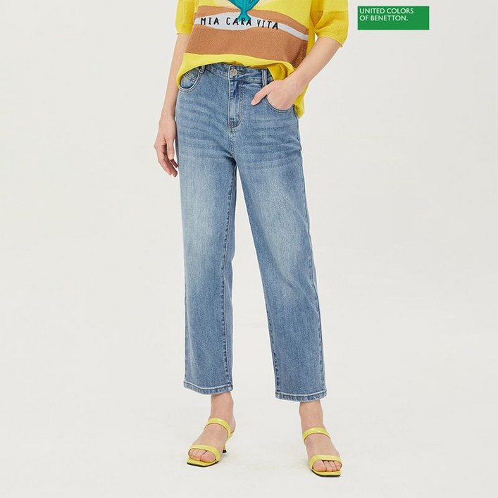 베네통 우주와펜 배기 데님 팬츠 BADP15411