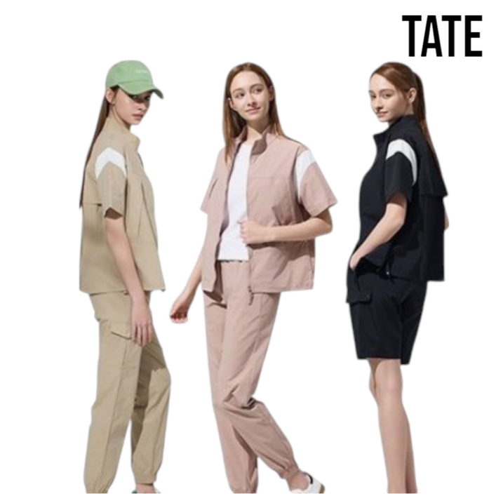 테이트 TATE 25SS 여성 리얼 퍼포먼스 에어 썸머 셋업 3PCS아노락 하프 점퍼  하프 팬츠  롱 팬츠
