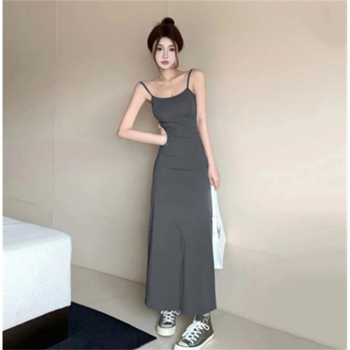 피어니스트 스트립 나시 머메이드 롱원피스