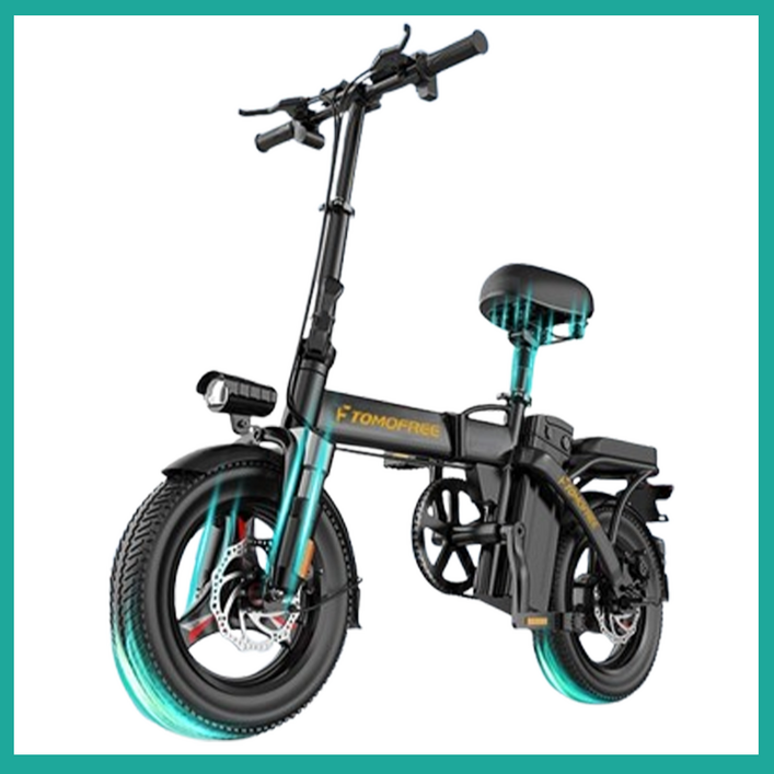 토모프리 접이식 전기 자전거 자토바이 전동 자전거 바이크, 디럭스3단 속도조절자동차용 S클래스 배터리, 카본