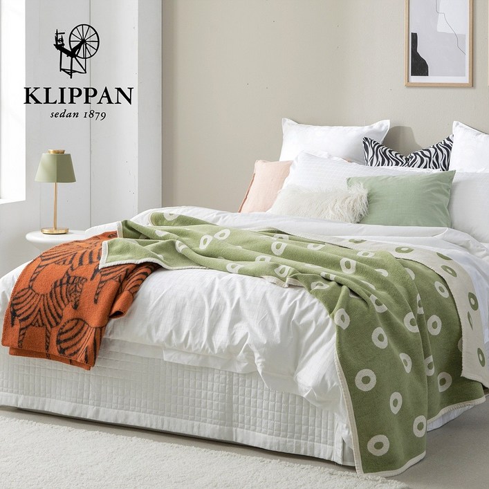공식판매처 KLIPPAN 클리판 스웨덴 직수입 오가닉 블랭킷담요 2장세트  사은품 무민가방증정  빠른배송  선물추천  선착순특가