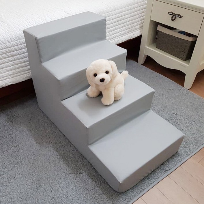 8DECO 강아지계단 애견계단 펫스텝 모음 1단2단3단4단 (커버+솜포함) ce4, 진그레이 방수