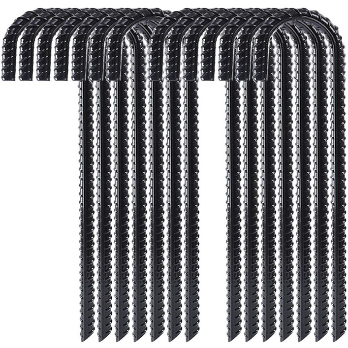 30cm 쇠말뚝 텐트팩 철근말뚝 철근팩 철물, 블랙, 25개