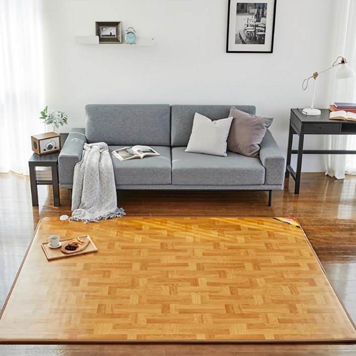 한일의료기 탄소우드 거실용 온돌마루 블록 전기장판, 230 x 183 cm