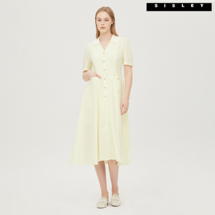 [백화점] 시슬리 아이싱 니트 카라 원피스 SAOP36331_LY 197241