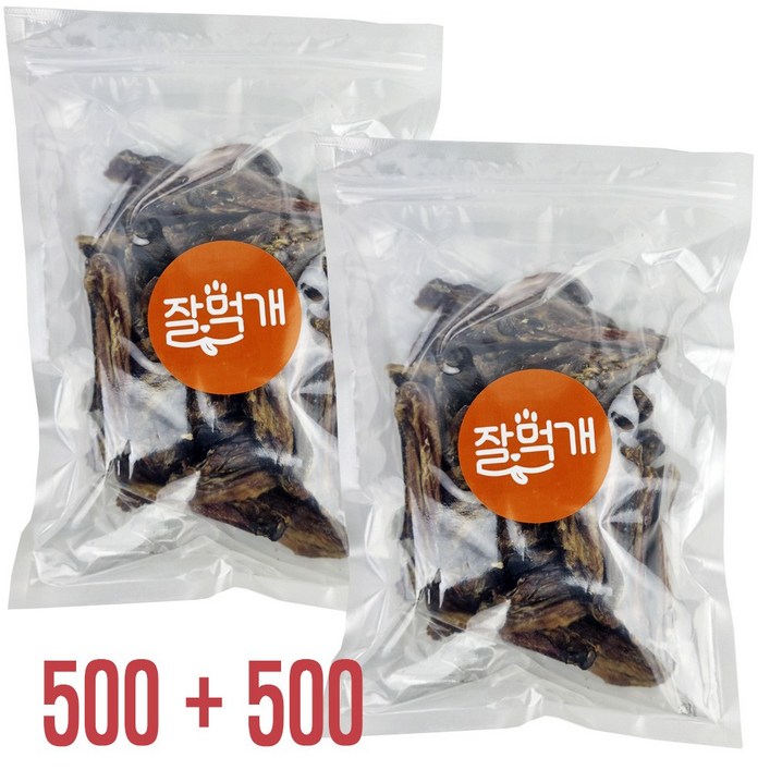 잘먹개 강아지 수제간식 대용량, 오리날개 500g  500g