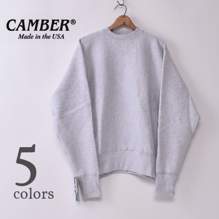 캠버 CAMBER #234 크로스 니트 크루넥 스웨트 12oz
