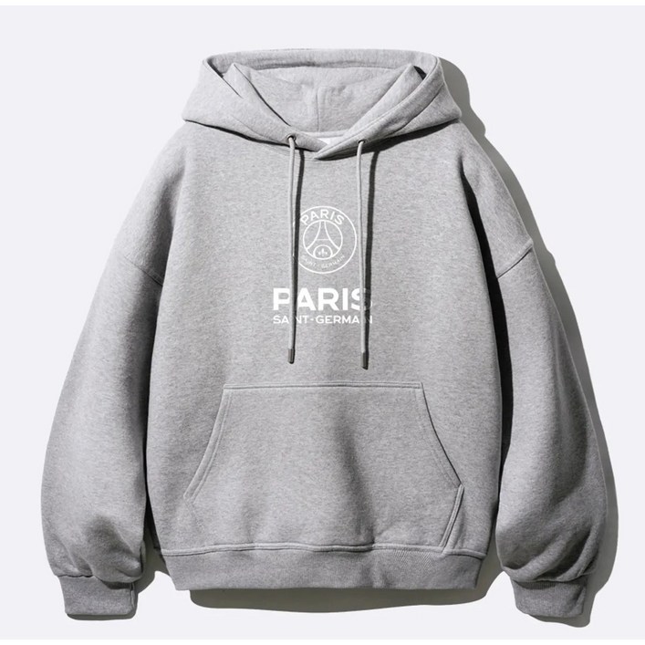 파리생제르망 남녀공용 스페셜 에디션 에센셜 시그니쳐 후드 그레이