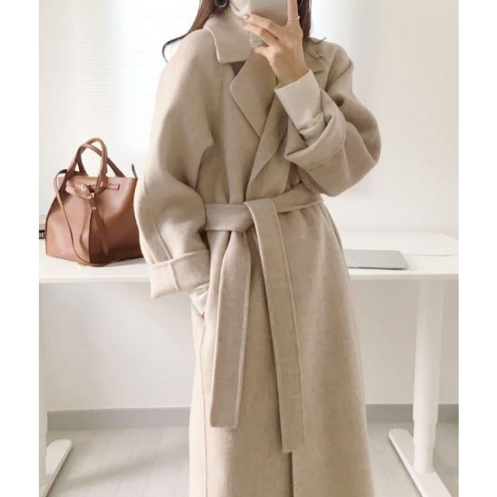 클래식 데일리 롱코트 모직코트 여자울코트 캐시미어 겨울아우터 여성자켓