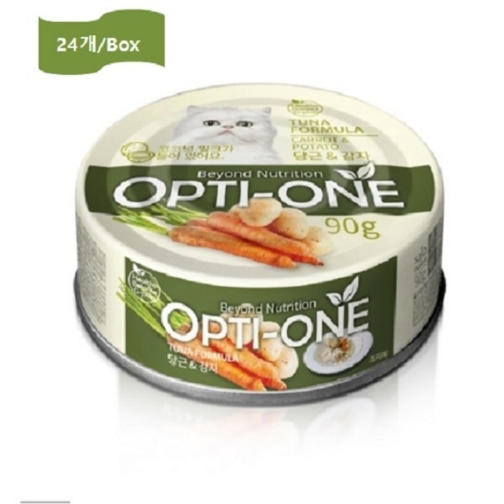 사조 옵티원 흰살 참치 당근과 감자 90G (1BOX(24캔)) 고양이간식, 당근,감자, 90g, 24개