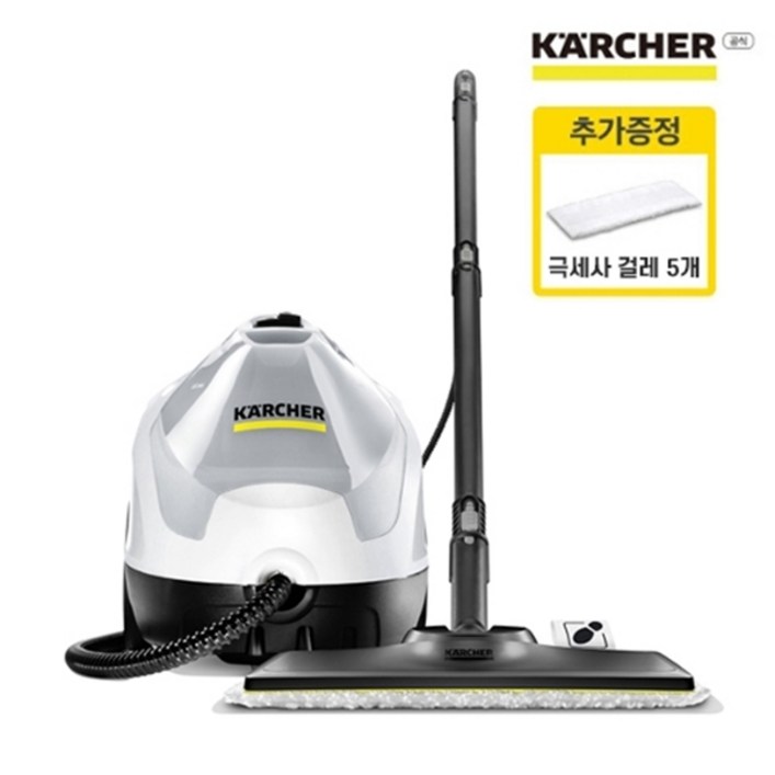 카처 SC 4 EasyFix Acc Pack 화이트 액세서리패키지 스팀청소기 고온스팀 살균 매트리스청소 극세사걸레 추가증정