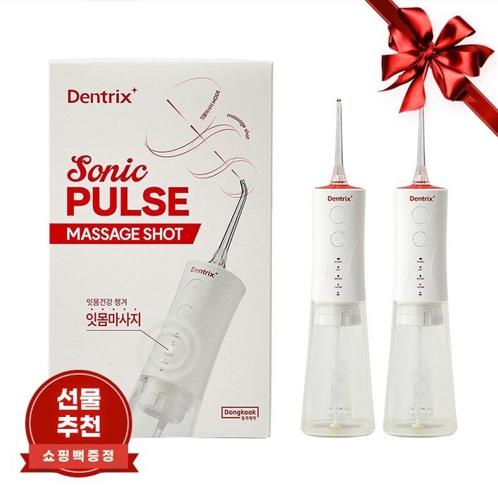 쇼핑백증정 동국제약 구강세정기 리뉴얼 덴트릭스 소닉펄스 마사지 샷 구강세정기, 워터치실, 치석제거, 스켈링