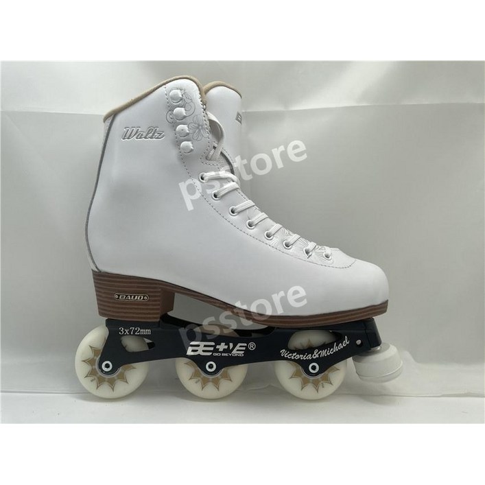 피겨 인라인 스케이트 프로용 브레이드 신발 고급 선수용 연습용 인라인피겨 성인 남녀, 220, 흰색 인라인 교체용 스케이트날 한쌍ㅤ