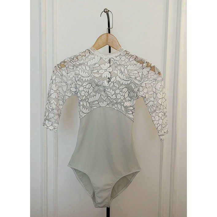 브리어 5부 소매 퍼프 셔링 반팔 레이스 JS뉴욕