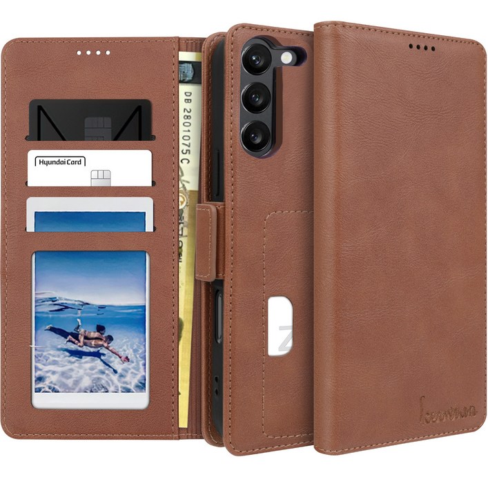 커위안 명품 수제 갤럭시M53 5G 퀀텀3 가죽 카드 지갑형 다이어리 폰 케이스