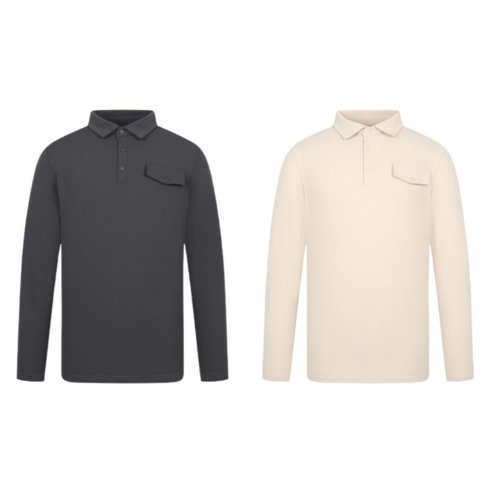 PGA 숄더로고 포켓 긴팔 카라티셔츠 PGMTS43306