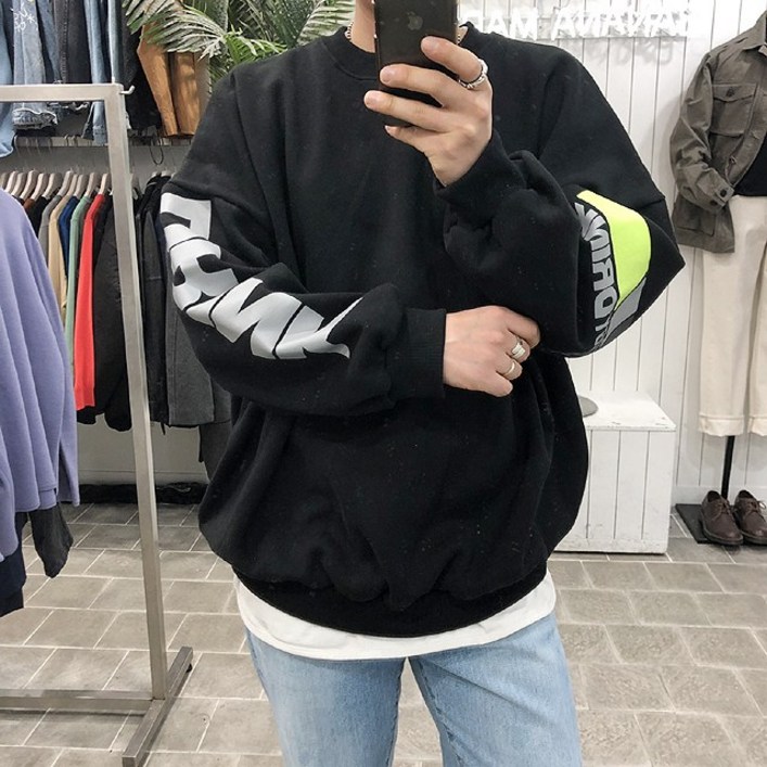 바나나마켓 기모 에너지 남자 오버핏 맨투맨