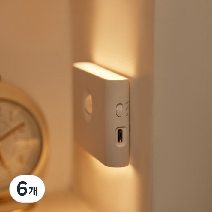 CK리빙 무선 충전식 LED 센서등 1시간충전 3개월사용, 6개