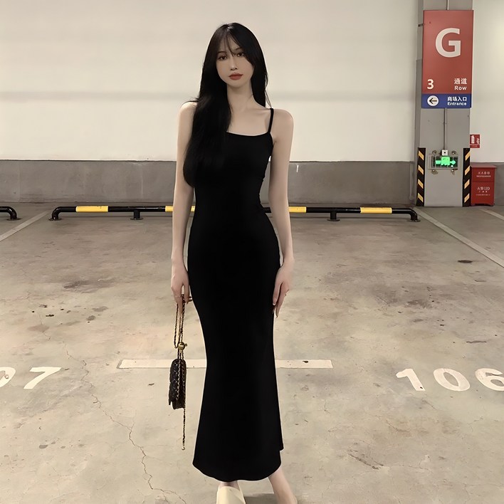 피어니스트 스트립 나시 머메이드 롱원피스 피어니스트 스트립 나시 머메이드 롱원피스