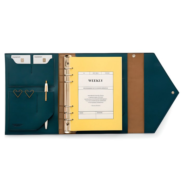 퍼니메이드 클러치 6공 다이어리 커버 A5  위클리 속지 세트