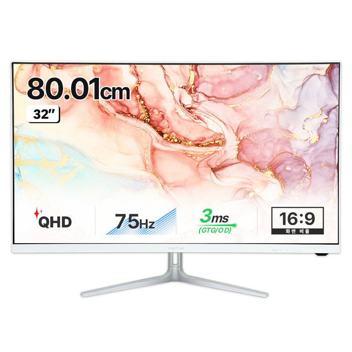 인터픽셀 QHD 화이트 에디션 모니터, 80cm, IPQ3220일반