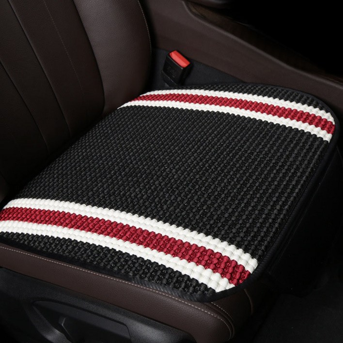 CareFree 스타일리쉬 사계절 차량용 앞좌석 시트 방석 MS1050, 블랙, 1개