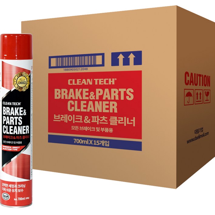 크린텍 브레이크파츠 클리너 700ml, 15개