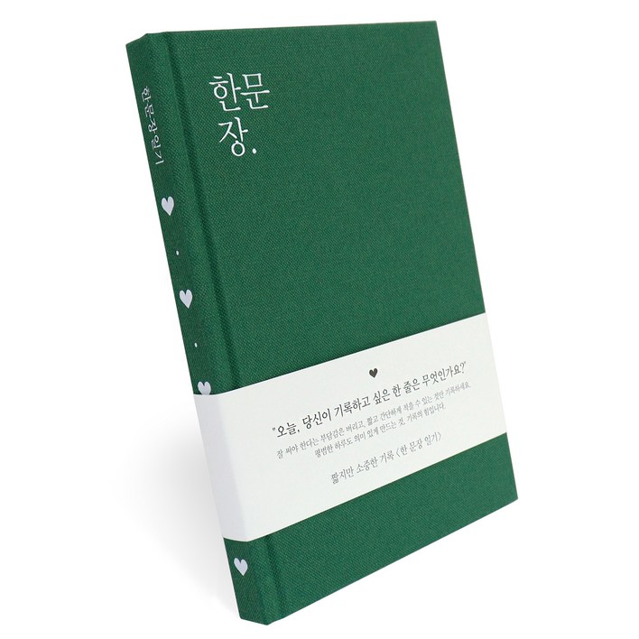 인디고 자문자답 한 문장 일기 Ver.2 1년용 일기장 다이어리, 그린, 1개