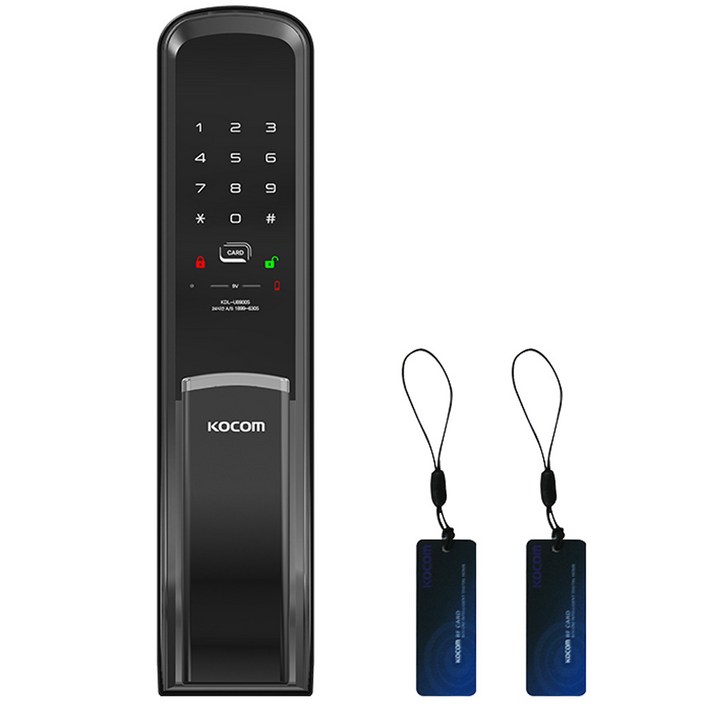 코콤 푸시풀 디지털 도어락 블랙 KDL-U8900S