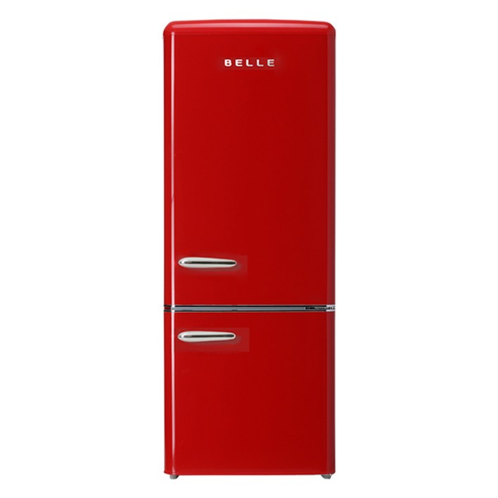BELLE 레트로 글라스 191L 2도어 냉장고 방문설치