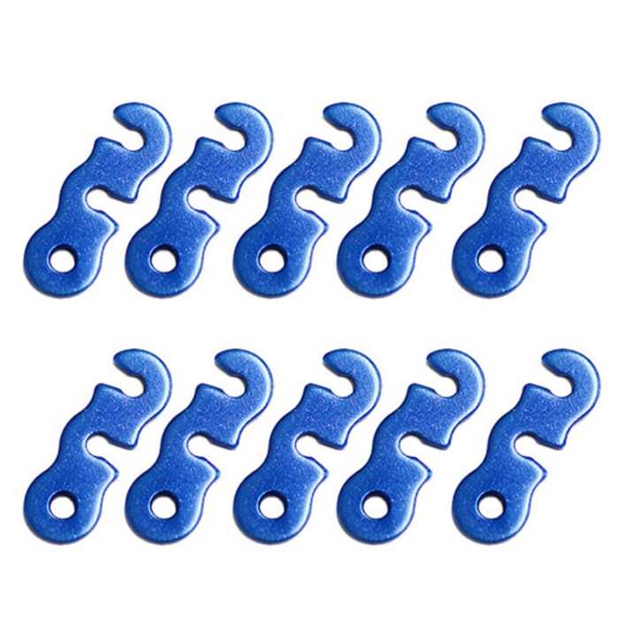 올라운더 캠핑 텐트 캐노피 미끄럼방지 고정 달팽이 버클 10p, 블루